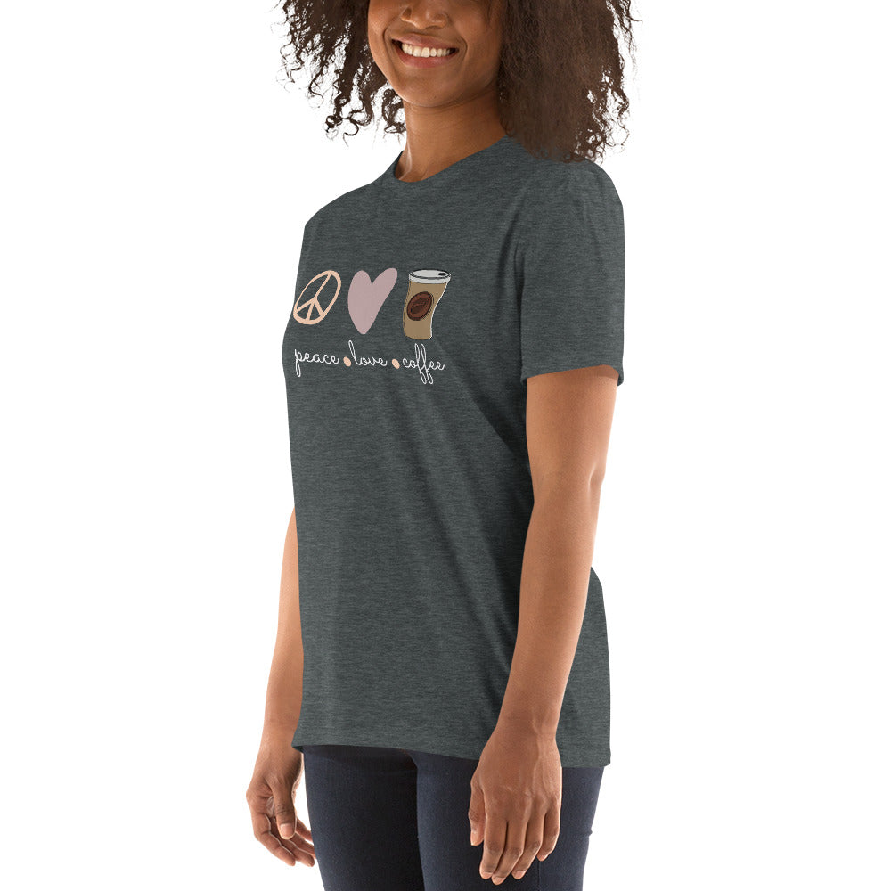 Love - Peace - Coffee Unisex-T-Shirt - souverista