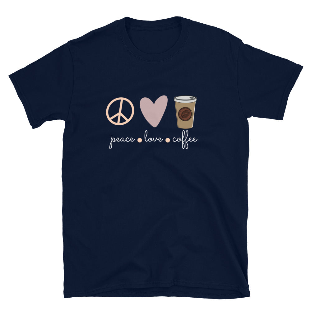 Love - Peace - Coffee Unisex-T-Shirt - souverista