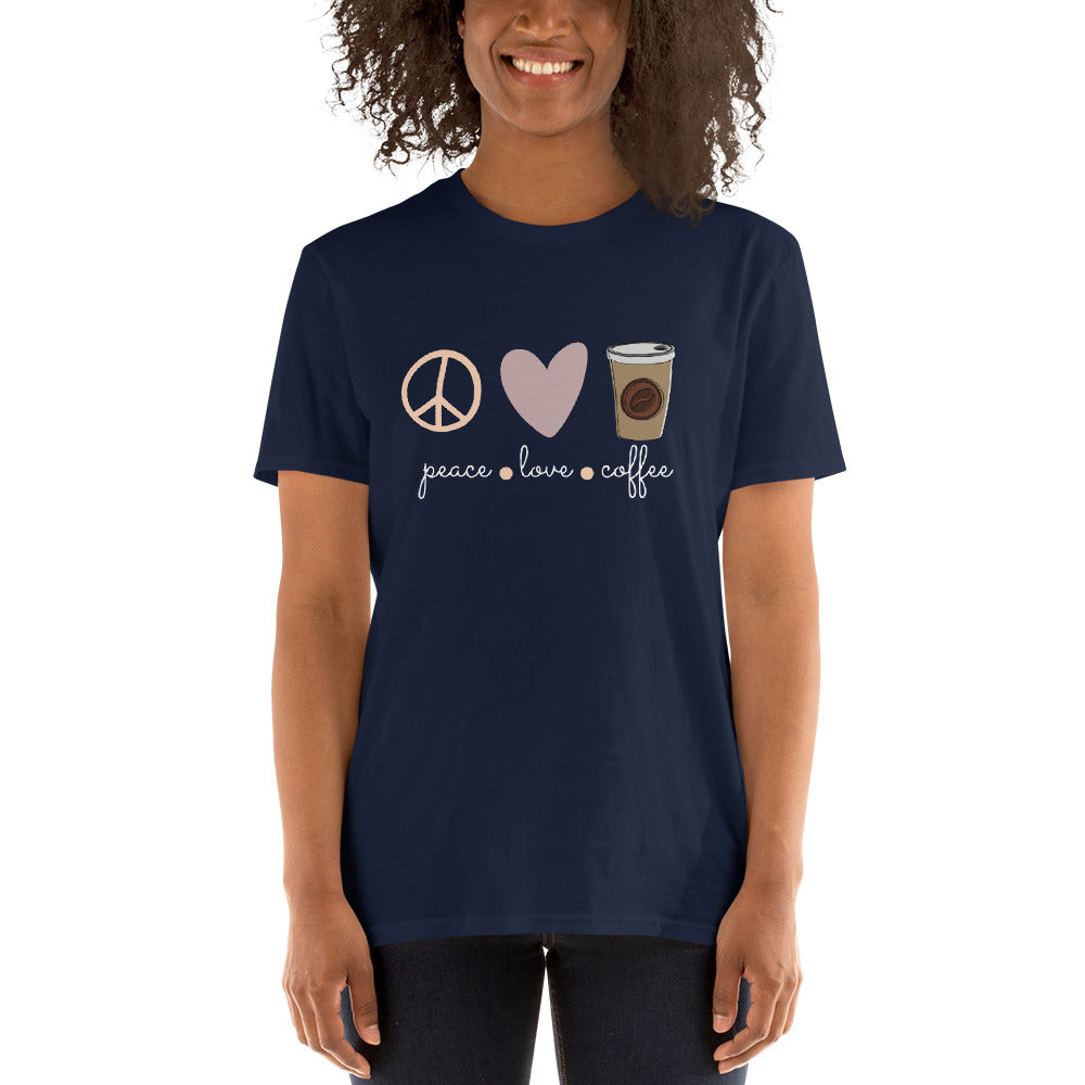 Love - Peace - Coffee Unisex-T-Shirt - souverista