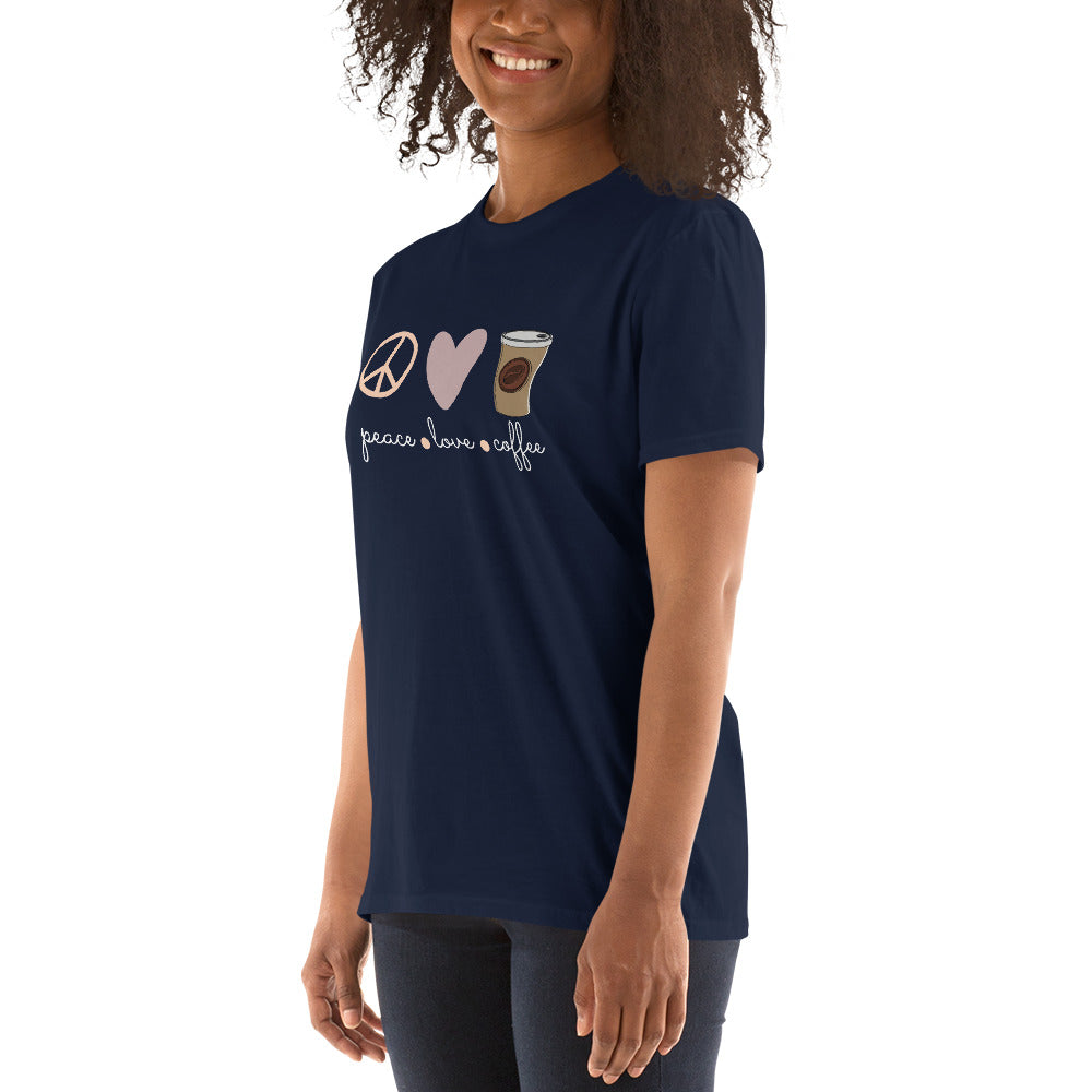 Love - Peace - Coffee Unisex-T-Shirt - souverista