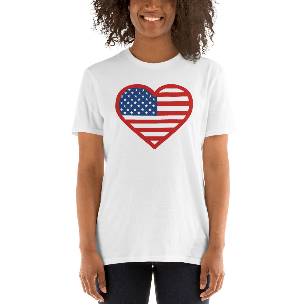 USA Herz Unisex-T-Shirt