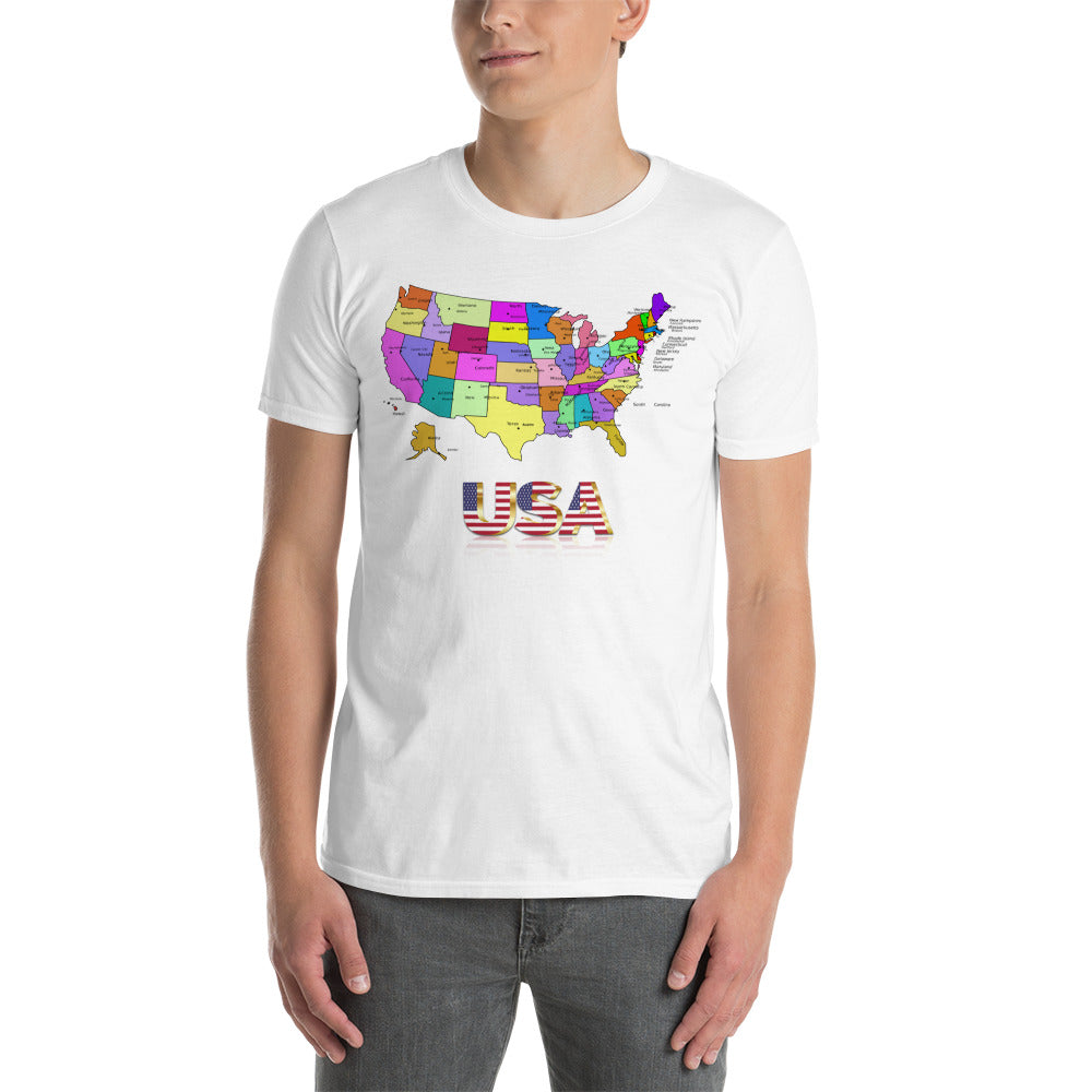 USA Map Unisex-T-Shirt