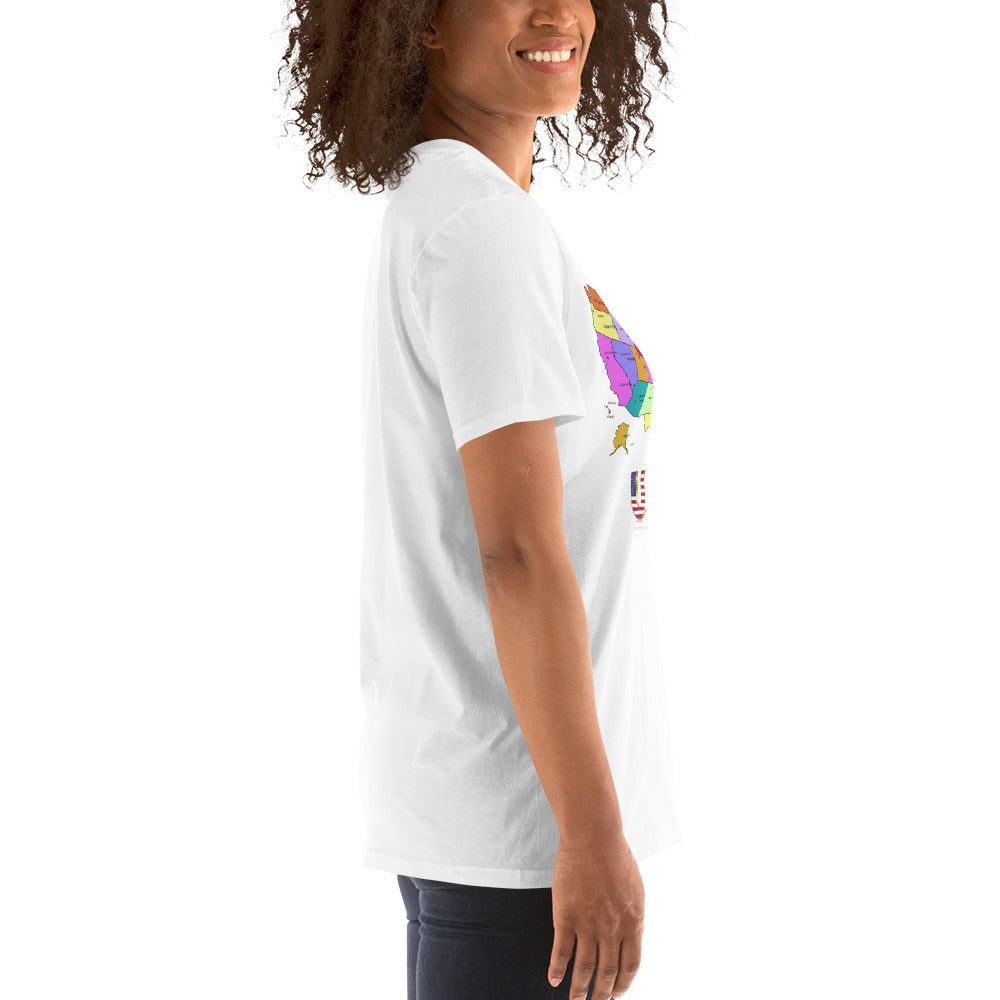 USA Map Unisex-T-Shirt