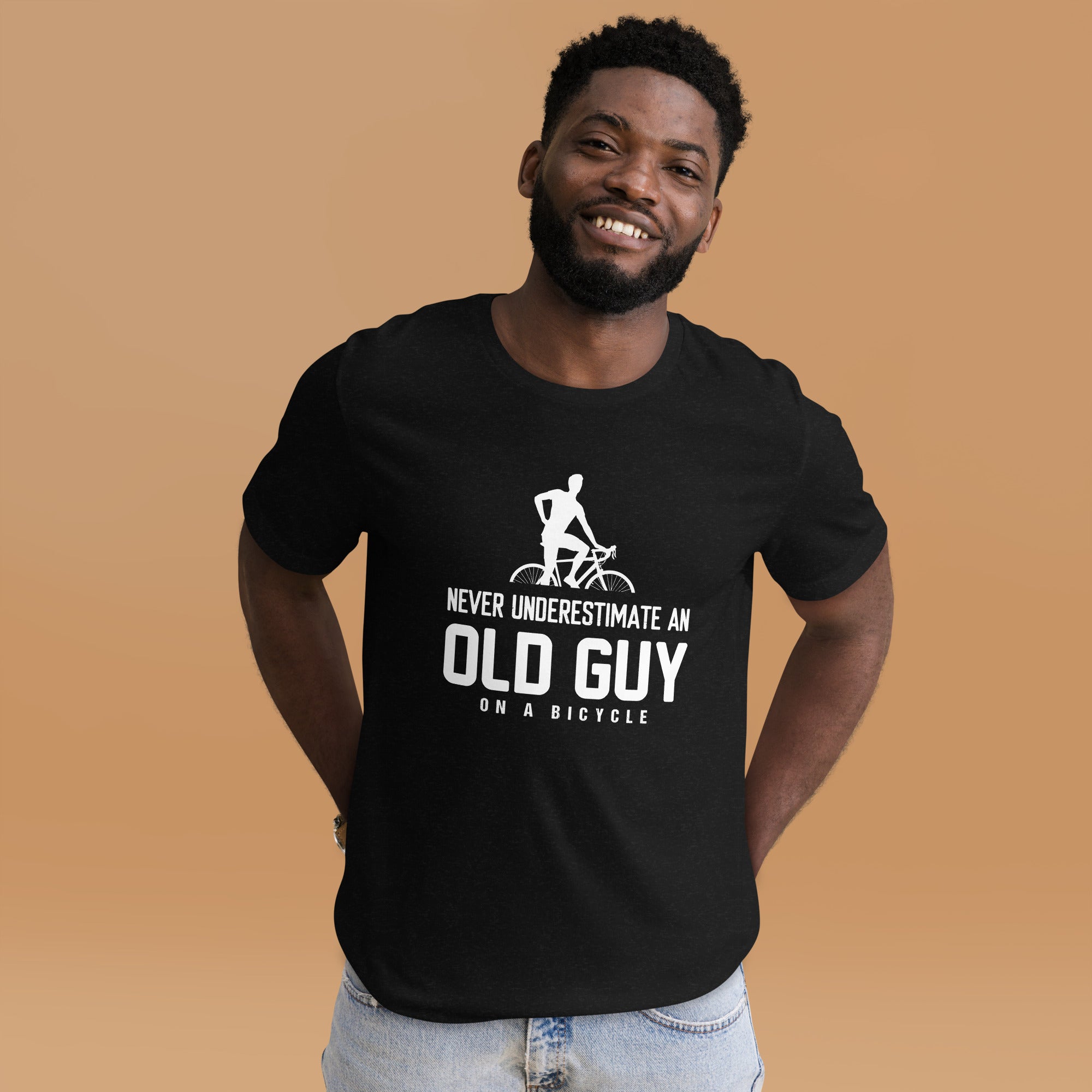 Old guy on a bike Unisex-T-Shirt - souverista