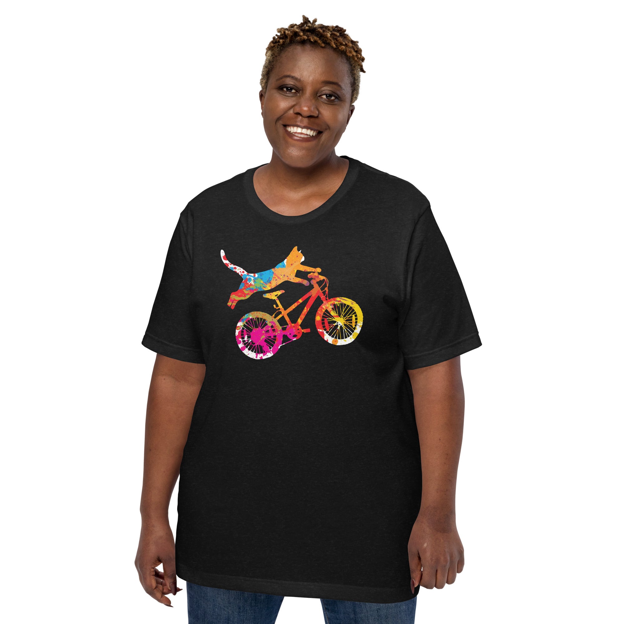 Cyclist Cat Unisex-T-Shirt - souverista