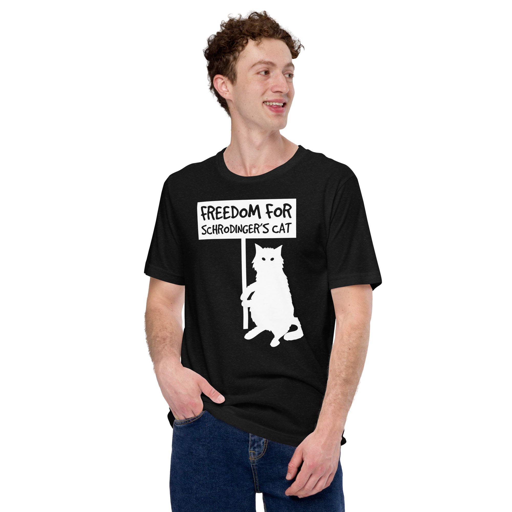 Freiheit für Schrödingers Katze Unisex-T-Shirt