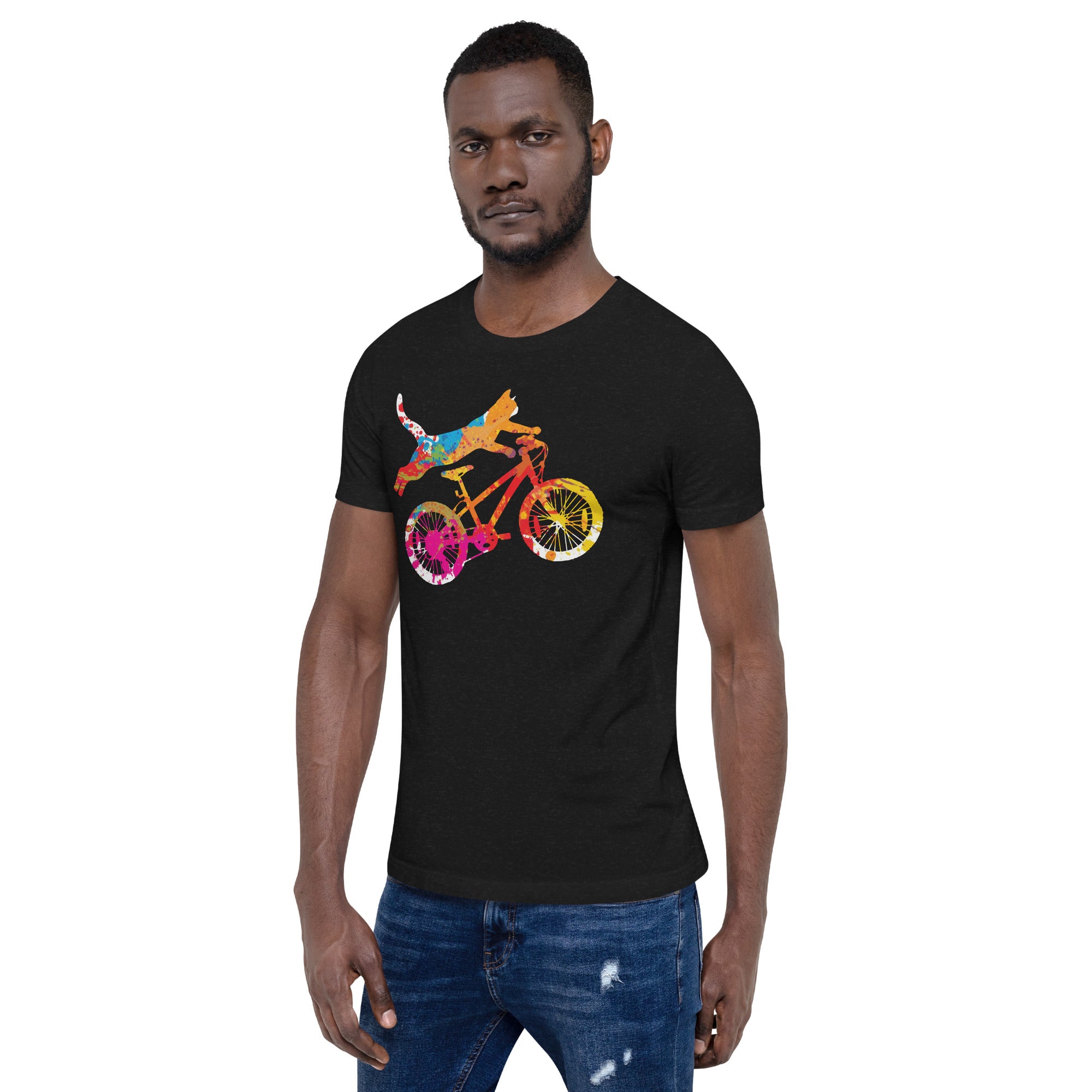 Cyclist Cat Unisex-T-Shirt - souverista