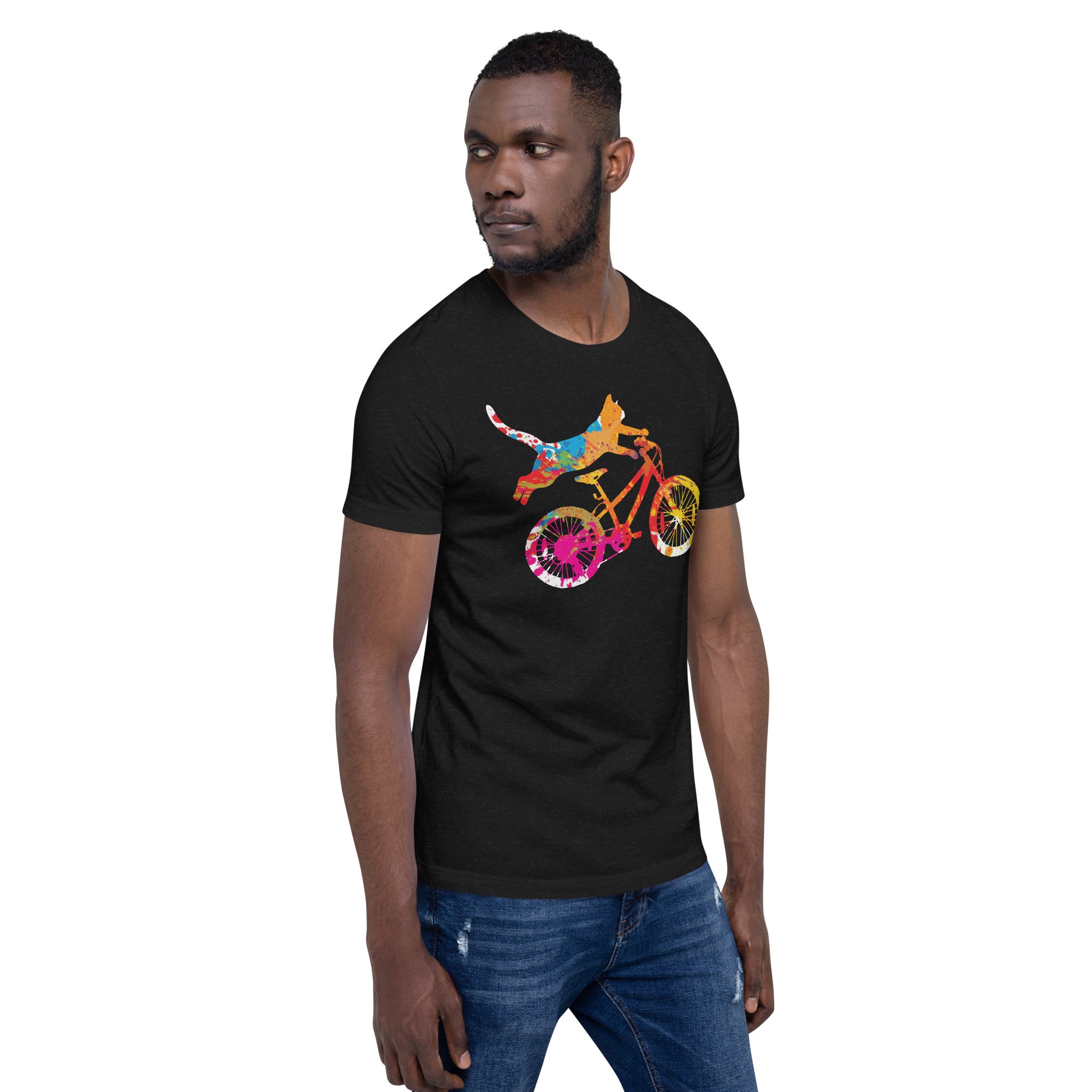 Cyclist Cat Unisex-T-Shirt - souverista