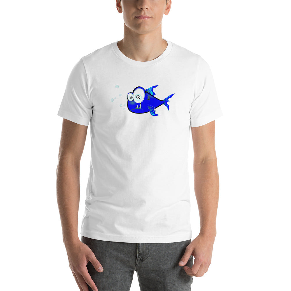 Süßer blauer Fisch Unisex-T-Shirt - souverista