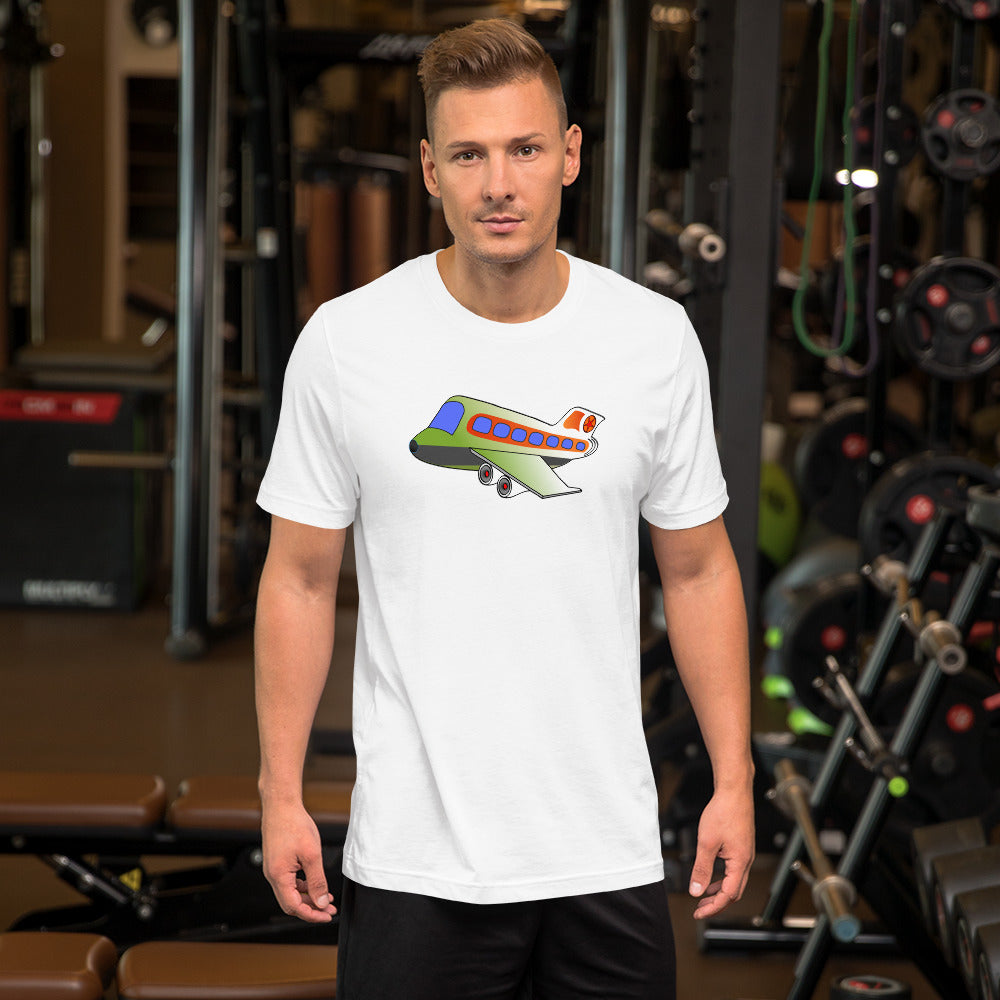 Flugzeugdesign für reisende Liebhaber Unisex-T-Shirt